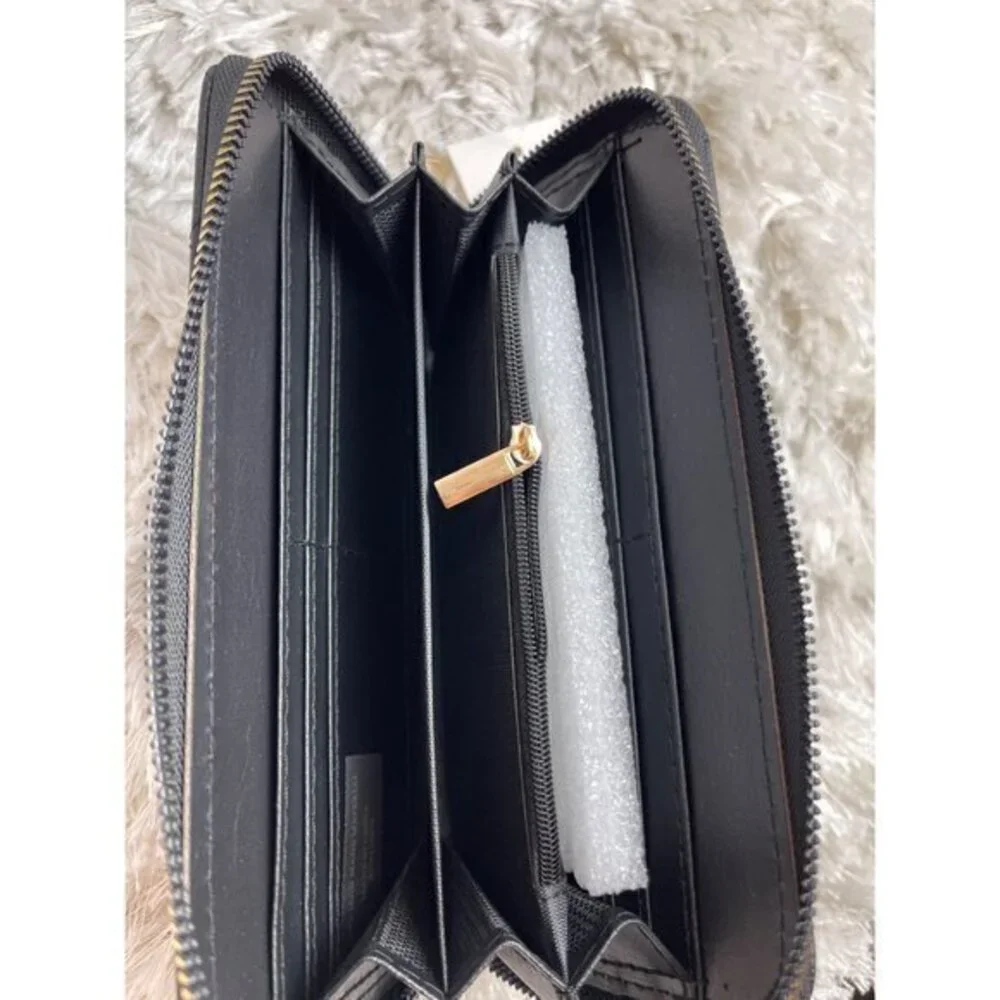 Design Wallet Chain Detail‎ 12 Card Slots Black